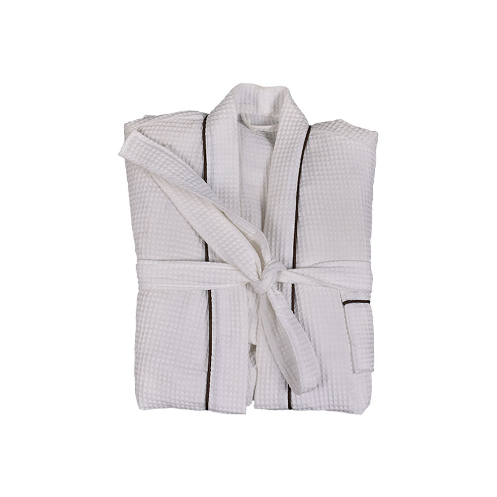 Halat de baie mare Waffle 280gsm guler kimono