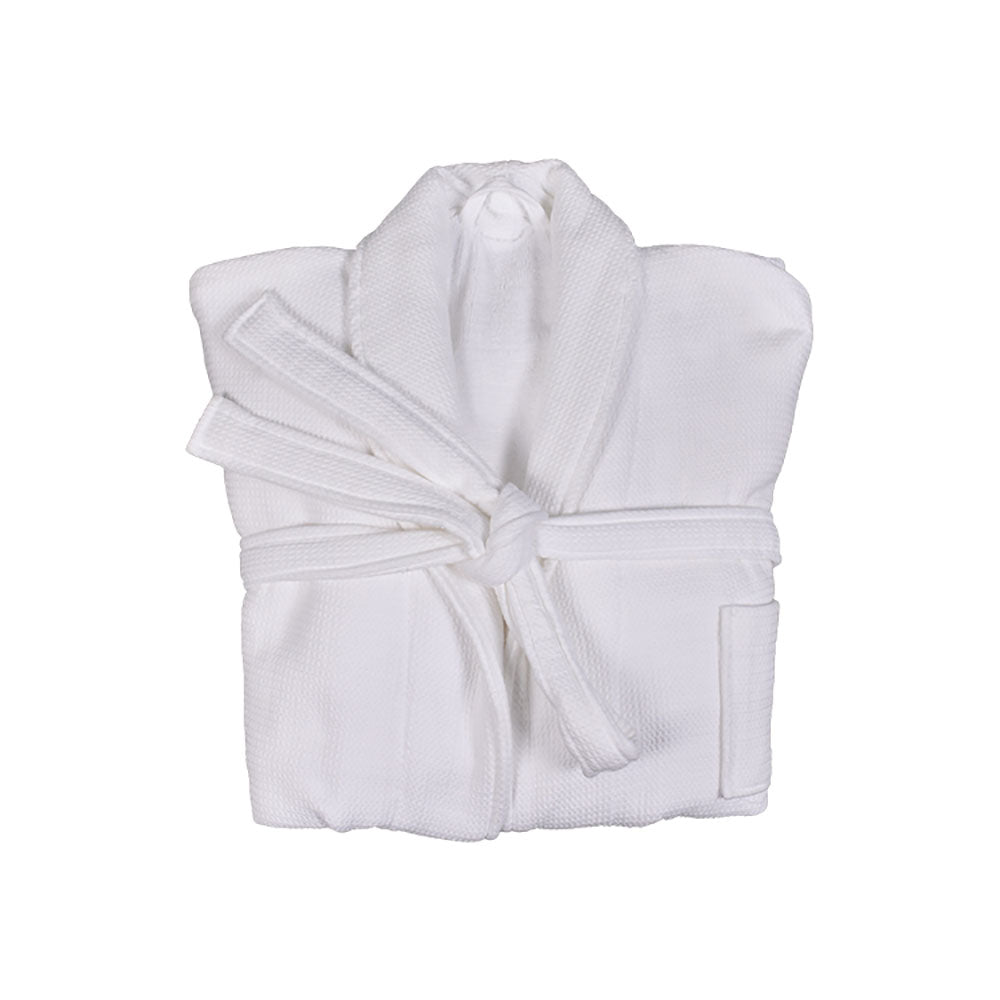 Halat de baie mare Waffle si terry 400gsm guler de sal