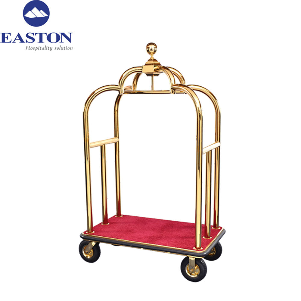 Carucior pentru bagaj podea rosie 4 roti