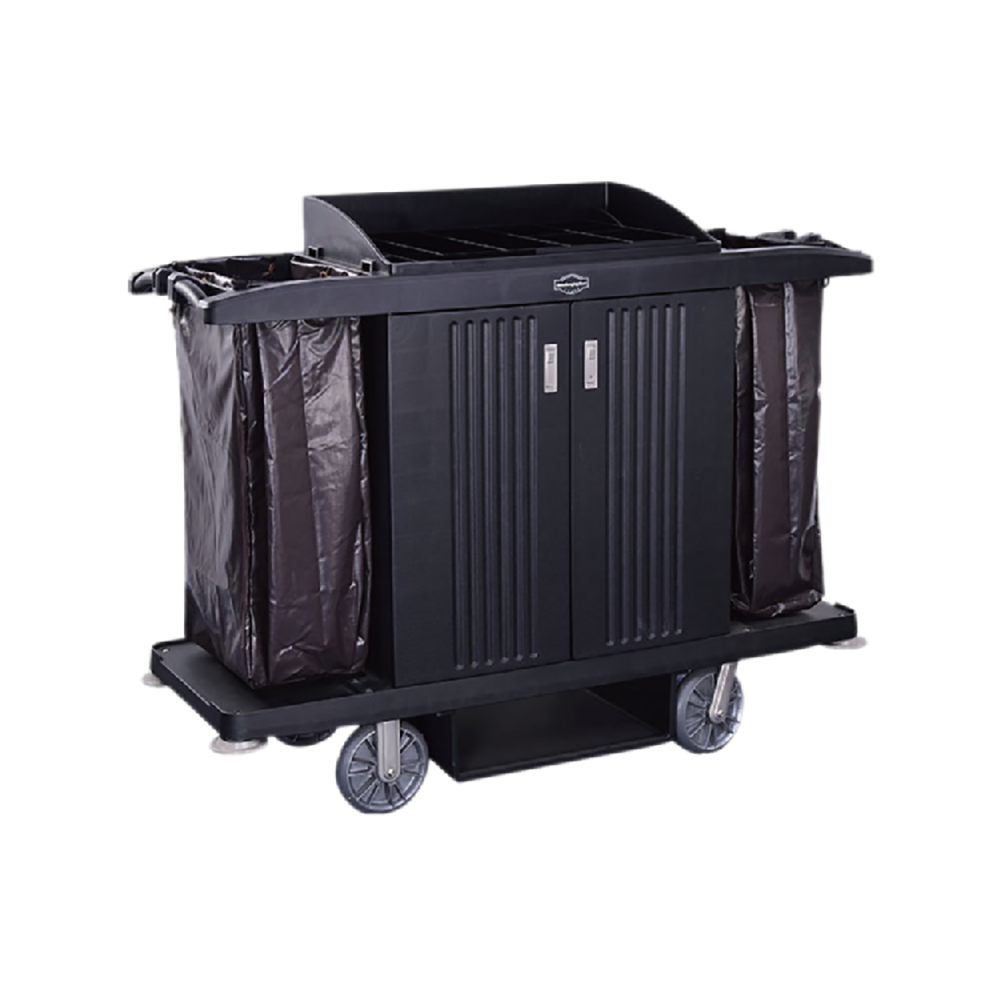 Carucior de menaj Dublu Plastic Negru