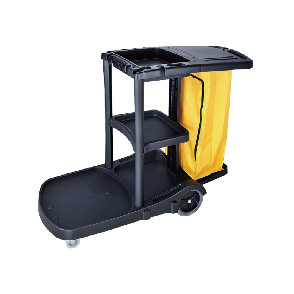 Carucior de lenjerie Negru Dublu