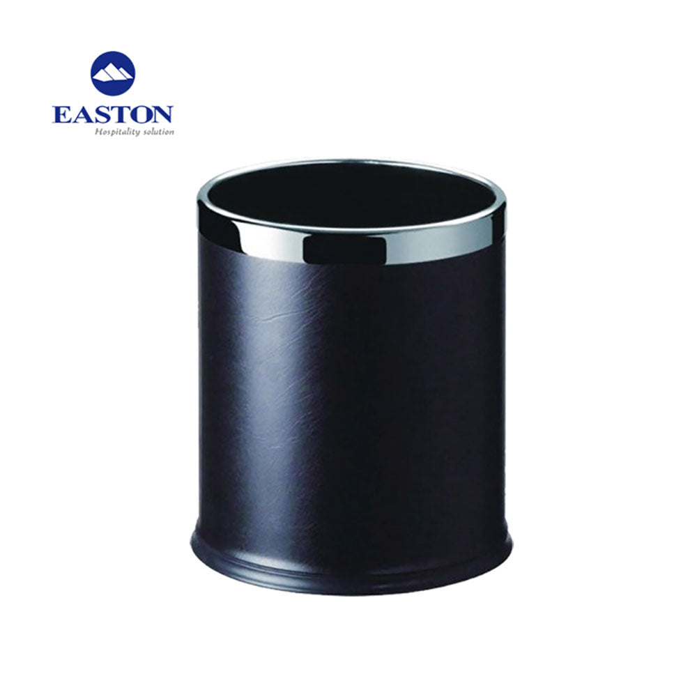 Cos de gunoi Oval Black leatherette 10L