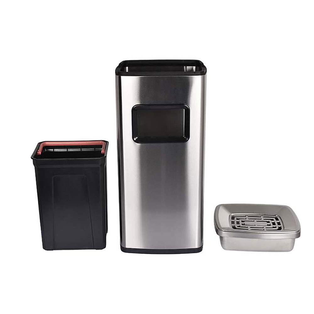 Cos de gunoi cu scrumiera dreptunghiular 14L