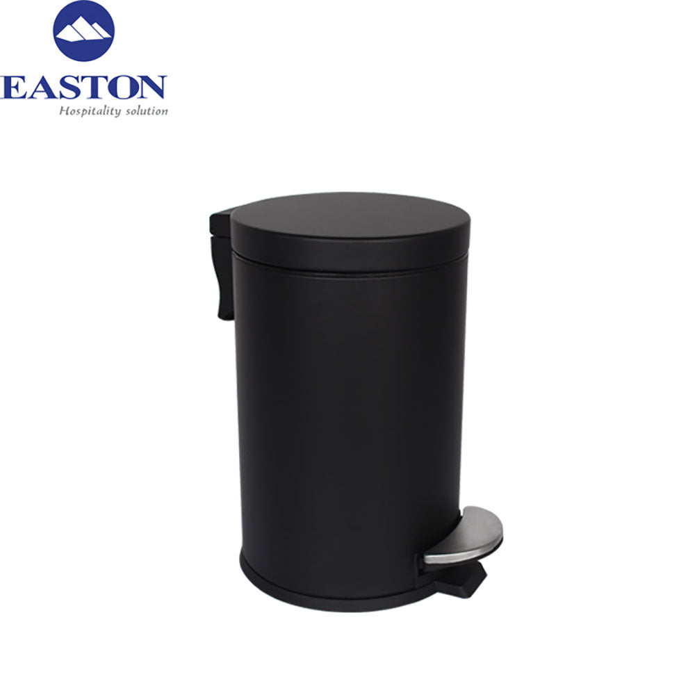 Cos de gunoi rotund Inox Negru Mat 12L