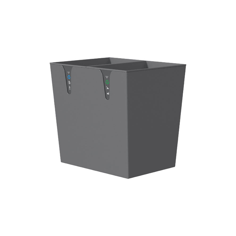 Cos de gunoi camera hotel Gri 2 compartimente