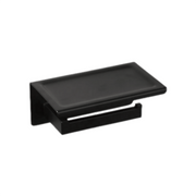 Suport pentru rola de toaleta cu suport telefon negru mat